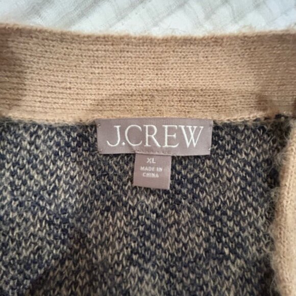J. Crew Checkered V-neck Cardigan - Picture 4 of 7